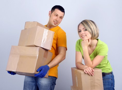 Packed moving boxes ready for local removals