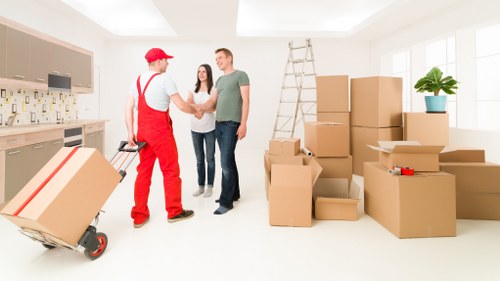 Furniture and boxes loaded into a van for transport in Tulsehill