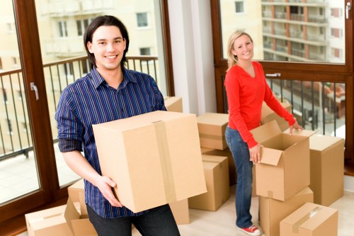 Boxes and furniture arranged for a smooth Tulsehill home move